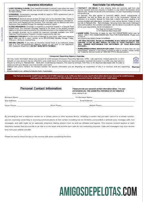 Extrato de hipoteca do Rakbank Elite Bank dos Emirados Árabes Unidos em formatos Word e PDF, 3 páginas 3 baixar para verificação